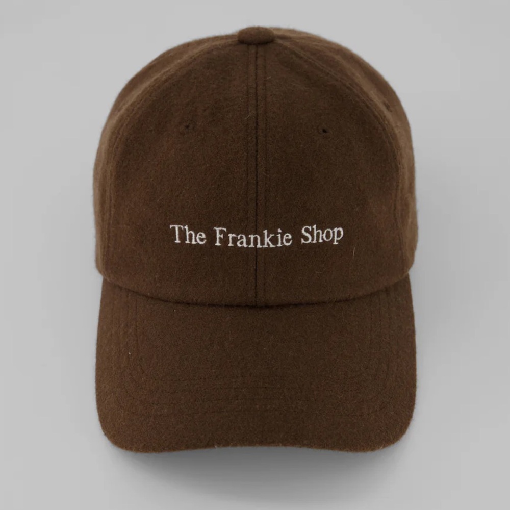 The Frankie Shop Wool Baseball Cap in Chocolate - Picture 2 of 8